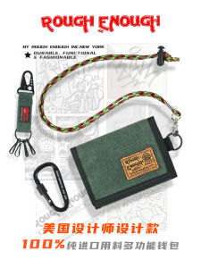 Anti-Theft RFID Canvas Mens Silver Wallet Multi-Card Slot Key Holder Two-In-One Tactical Money Clip Stylish Youth Fashion