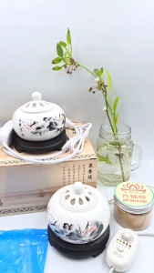 Lư điện xông trầm 11x11 cm – giải pháp thư giãn thanh lọc không gian hiện đại