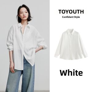 Toyouth | Cool Comfort Loose Long Sleeve Shirt with Back Slit