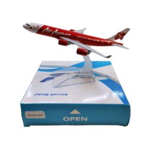 Air Asia A340 Diecast Aircraft Model 6 Inches Red and White Color Scheme Detailed Replica for Collectors 16 cm Airplane