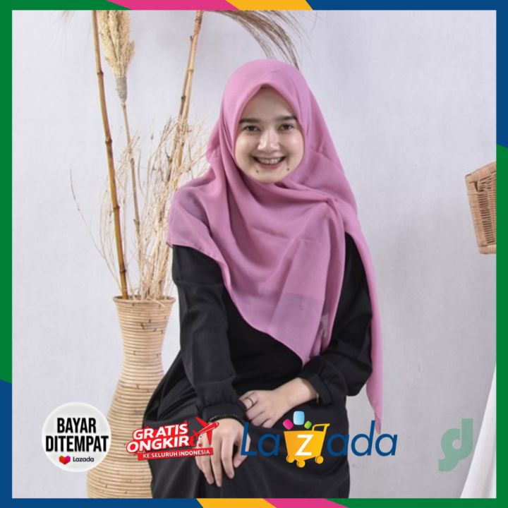 (Hijau Botol) Jilbab Bella Square ; KERUDUNG SEGI EMPAT ; HIJAB ANTI ...