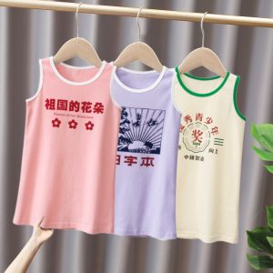 27home Girls Summer New Childrens Clothing Chinese Style Sleeveless Cotton Vest Dress Baby Midi Dress
