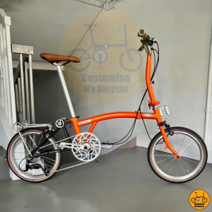 🍊 Crius Trifold 18” 𝗠𝗥𝗧/𝗕𝘂𝘀-𝗙𝗿𝗶𝗲𝗻𝗱𝗹𝘆 Shimano 9s 𝟭𝟰 𝗙𝗿𝗲𝗲𝗯𝗶𝗲𝘀 Litepro 𝗘𝗮𝘀𝘆 𝗣𝘂𝘀𝗵𝗶𝗻𝗴 Haooi Wheelset Silverock Tyre Folding Foldie Bike Pikes 3sixty Aceoffix Ruhm Birdy Compact 16” inches 349 • Customise My Bicycle •