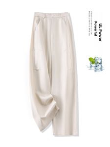 XIANGHOUMINCHU | Cool Sensation Linen Flared Pants Trousers