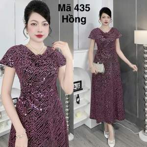 M_435 Đầm Thiết Kế Cao Cấp Chất Kim Sa