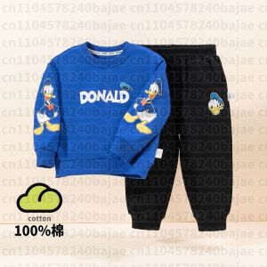 52TOYS | Autumn Baby Girl Boy Clothes Set Children Donald Duck Printing Sweatshirt Top and Pants Bottom 2Pcs Suit Tracksuit