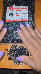 กิ๊บตอกสายแลน กิ๊บตะปูพลาสติก สาย RG6 และ สายไฟเบอร์ สีขาว สีดำ