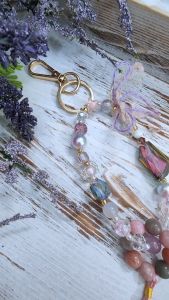 [Made-to-Order SG] Bliss Hana Crystal Natural Stone Boho Statement Bag Chain | Handmade Bag Chain