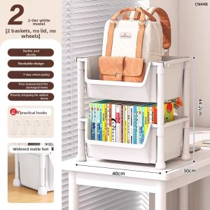 ZHUANJIAO | Mobile Book and Bag Storage Shelf