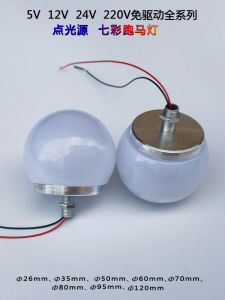 LED Small Bubble Light 5V 12V 24V 220V Miniature Lamp for Advertisement Signboard Spotlight Jazz Style Running Horse Lamp