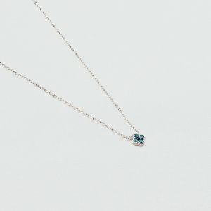 AGATHA | Simple Elegant Single Flower Necklace Silver