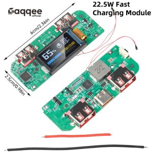 DIY Fast Charging Module 22.5W 0.96-Inch TFT Color Screen Digital Display Mobile Power Supply Motherboard 3.7V Lithium Battery