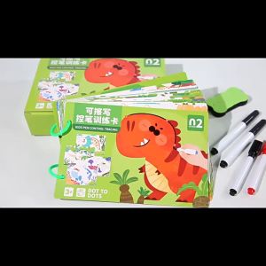 Buku Kerja Penelusuran Ajaib Anak Dengan Kontrol Pena Yang Dapat Dihapus Reusable Magic Workbook Buku Edukasi Anak Belajar Tracing Wipe and Clean Book Activity