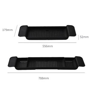 Elegant Expandable Bath Tub Rack Bathroom Organizer Toilet Cleaning Powder Economic Eastern Cluster Plastic Material