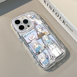 Niruo  Phone Case Milk Mirror Surface Female Style Cartoon Anime Protective Cover Silicone Material Cute Girl Heart Elements