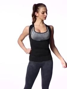 Jaket Pelatih Pinggang Pembentuk Badan Wanita Bahan Neoprena Sut Peluh Sauna Atasan Korset Senaman Sarung Tali Pinggang Pemangkas Kecergasan Pakaian Pembentuk