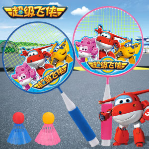 Aojie Super Wings Childrens Badminton Racket Metal Casual Sports Toys Genuine Matching Interactive Baby Outdoor