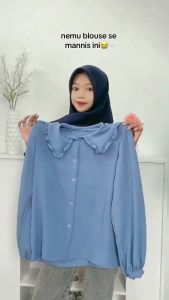 Sayum id Blouse Wanita Crinkle Airflow Atasan Blouse Wanita Crinkle Premium