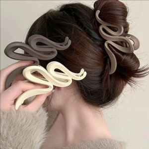 Solid Color Acrylic Wave Hair Claws for Women Simple Korean Fashion Hair Clip High Quality Daily Hair Accessories Girls Gift