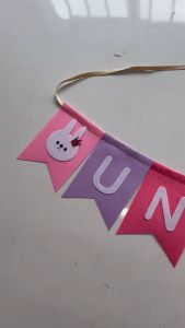 ธงเวลคัม ต้อนรับเบบี้(1ใบ)(ต้องทักแชท) ธงวันเกิด ธงชื่อ(พร้อมส่ง)ผ้าสักหลาด ราคา1อักษร ไม่ใช่ทั้งหมด