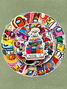 Waterproof Cartoon Stickers among Us Space Wolves Kill Decorative Luggage Notebook Mobile Phone Tablet Water Cup Album Diary Book Skateboard Helmet PVC Removable Sticker Decals