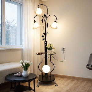 Modern Minimalist Sofa Edge Floor Lamp Living Room New Chinese Style Internet Hot Anchor Bedroom Bedside Lamp Tea Table Decoration Table Lamp