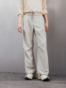 BODYDREAM | Wrinkle Nylon Lightweight Straight Pants
