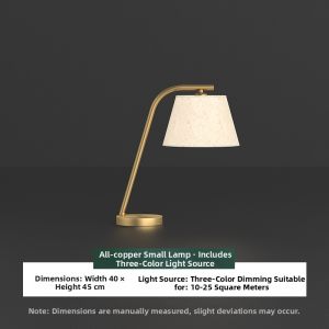 ZHENMEIJU | Luxury Modern Minimalist American Style Fabric Shade Bedside Table Lamp