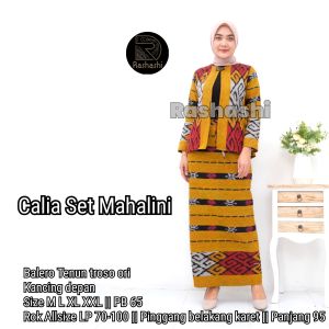 CALIA ONESET Setelan wanita modern kekinian setelan balero lengan panjang set rok panjang tenun troso jepara cantik