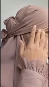 Gamis Set French Khimar Wolfis Exclusive | Dress Muslimah Niqob | One Set Syari French Khimar