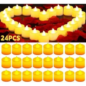 24pcs LED Candles Flameless Candle Battery Operated 200+Hours Fake Electric LED Candles Tea Lights