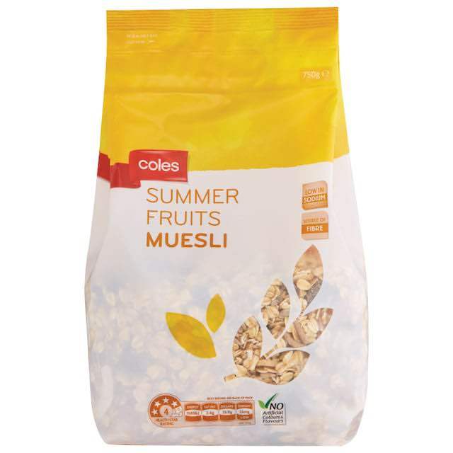 Coles Summer Fruit Muesli 750g. SKU 9300601297306 | Lazada.co.th