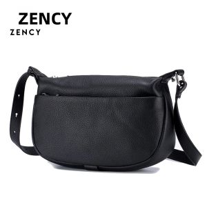 Túi Đeo Chéo Bằng Da Bò Zency Dành Cho Nữ Túi Xách Đeo Vai Hình Bán Nguyệt Đơn Giản Có Sức Chứa Lớn Có Túi Để Đi Làm Sử Dụng Thông Thường