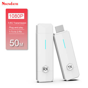 50M Wireless Video Transmitter Receiver Extender 1080P HDMI TV Display Screen Stick Dongle Adapter for Laptop Monitor Projector