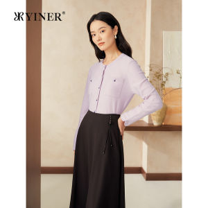 New Chinese Style Round Neck Merino Wool & Cashmere Blend Knit Cardigan