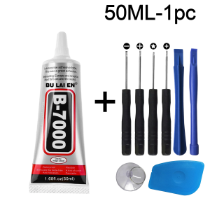 9 in1 Mobile Phone Repair Tools Disassemble Repair Set for Phone Screwdriver Combination Skid Multi Function Disassembly Kit With B7000 Mobile Phone Screen High-Strength Waterproof Adhesive.