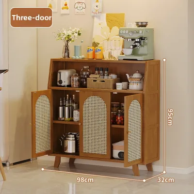 OUFENGHUADU | Vintage Style Coffee Bar Storage Cabinet