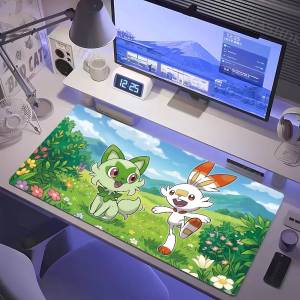 Bandai | Pokemon Sylveon Gaming Mouse Pad Large Desk Mat 2MM Stitched Edge Non Slip Rubber Base Keyboard Pad Office Laptop Table Decor