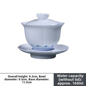 Hand-painted Blue-and-White Chinese Ceramic Teaware Anti-heat