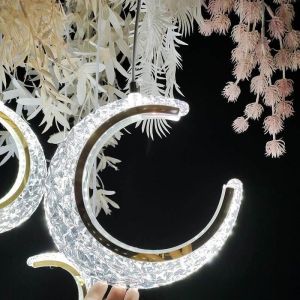 New Style Wedding Props Shell Heart Moon Hanging String Wedding Ceiling Welcome Area Decoration Lamp Window Decoration Pendant