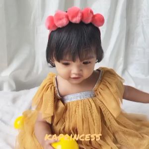 Baju Warna Gold Untuk Pesta Bayi Usia 0-6 Bulan Dress Gold Party Baby 6-12 Bulan Gaun Bling Mewah Model Korean Style Terbaru Bagus Import Warna Emas Gold KA117