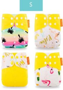 HAPPY FLUTE Cloth Diaper with PUL Outer Fabric and Suede Inner Fabric Adjustable and Reusable