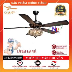 Đèn quạt trần - Quạt trần Vifa - Quạt trần Qvifa-85 lắp cửa hàng nội thất Quán ăn nhà hát