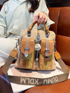 Luxurious Three-Use Cotton Linen Heavy-Weave Womens Bag Fashionable 2025 New Style Casual Crossbody Shoulder Bag