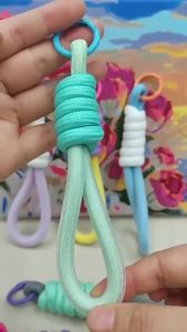 Mesh Landyard Fluorescent Pendant Mobile Phone Bag Rope Keychain Fashion Creative Decorative Keycord Accessories Wrist Strap