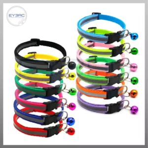 Reflective Design Adjustable Collar with Bell (19cm to 32cm)