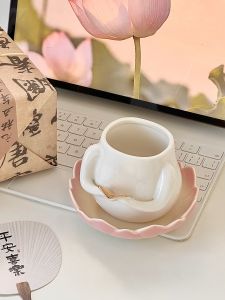 Creative Ceramic Coffee Cup Gold House Reading Design Personalized Birthday Gift Good Luck Consecutive Small  Style