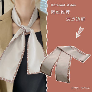 Khăn Choàng Lụa Dài Phụ Kiện Tóc Cho Nữ Hoa Cổ Điển Pháp Khăn Quàng Cổ Bằng Vải Thắt Nơ Tóc Phụ Kiện Mới Ra Mắt Xuân 2021