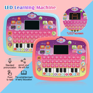 Fun English Learning Tablet Computer Kids Toy With LED Screen Display 8 Learning Modes Alphabet Reading Audio Children Gift Alat Muzik Belajar Anak