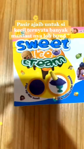 (PROMO) Mainan Anak Pasir Ajaib Kinetik Ice Cream Set Lengkap Pasir + Cetakan Murah / Mainan Anak Pasir Pasiran